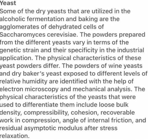 Compare and contrast the structure of yeast and algae.
