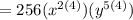 =256(x^{2(4)})(y^{5(4)})