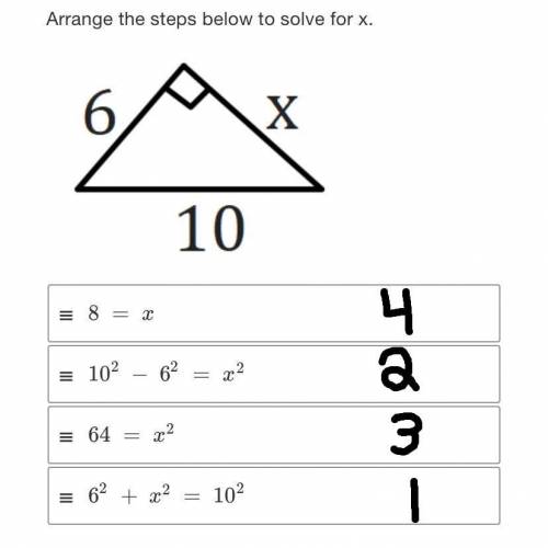 Arrange The Steps Below To Solve For X.