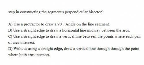 After striking a pair of arcs from each endpoint of a line segment, what is the next step in constru