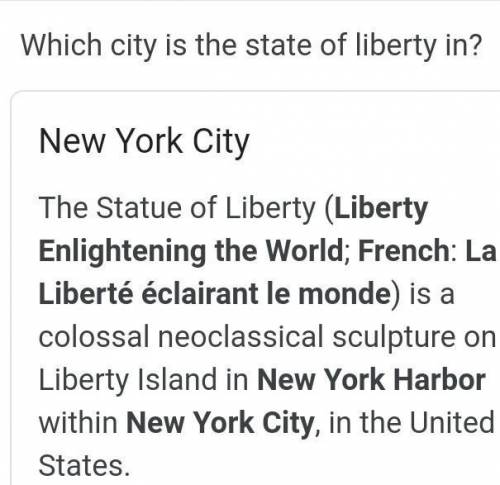 Whih city has the staue of liberty in?