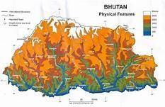 Bhutan map on vegetation zone