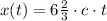x(t) = 6\frac{2}{3} \cdot c \cdot t