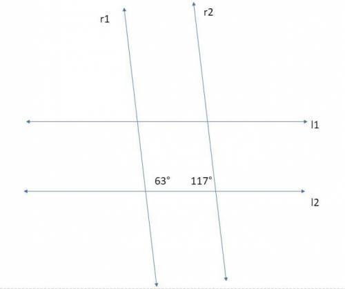 Consider the figure below. which of the following lines are parallel? justify your answer.