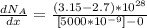 \frac{dN_A}{dx}  =  \frac{(3.15 - 2.7) * 10^{28} }{[5000 *10^{-9}] - 0 }