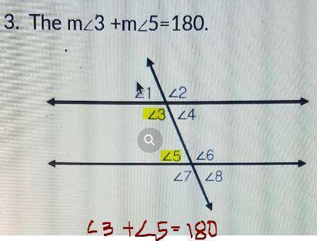 The m 3 +m 5 =180 true false will mark brainest