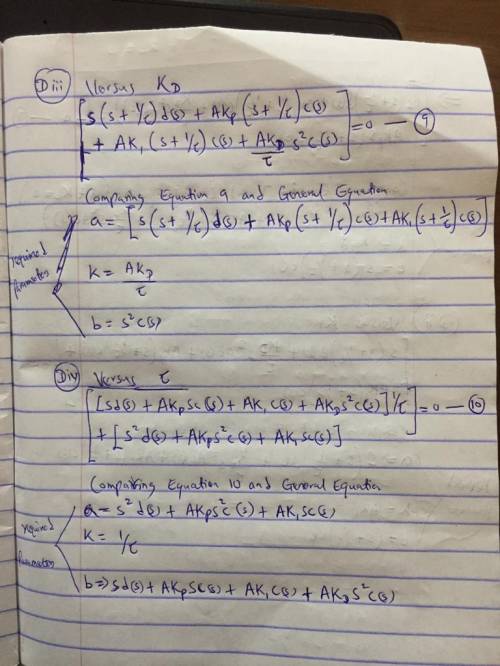 Set up the following characteristic equations in the form suited to Evanss root-locus method. Give L