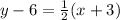 y - 6 =  \frac{1}{2} (x + 3)