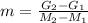 m = \frac{G_2 - G_1}{M_2 - M_1}