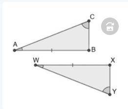 Which of the following pairs of triangles can be proven congruent by AAS?

A. (Image 1)
B. (Image 2)