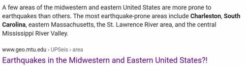 Which coast of the united states is mostly to have earthquakes?