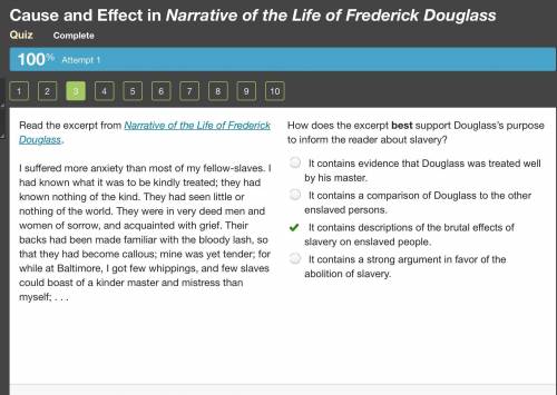 Read the excerpt from Narrative of the Life of Frederick Douglass.

I suffered more anxiety than mos