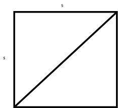 The length of a side of a square is 25. find the length of the diagonal of the square