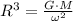 R^{3} = \frac{G\cdot M}{\omega^{2}}