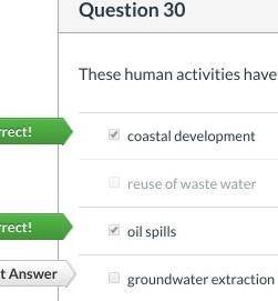 These human activities have damaged marine and coastal ecosystems. select all that apply
