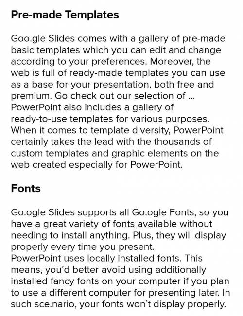 What is the differences between Google Slides and MS Powerpoint?