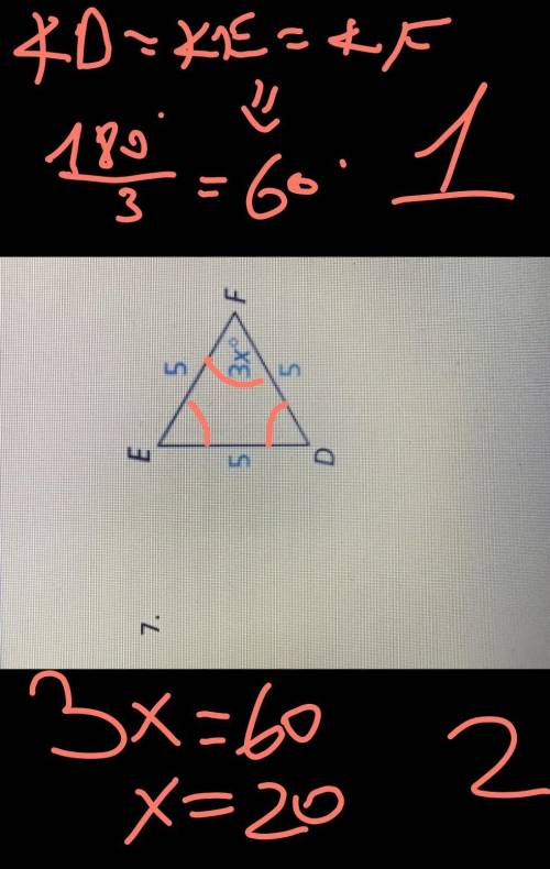 How do I find x in the triangle?