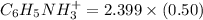 C_6H_5NH_3^+ = 2.399 \times(0.50)