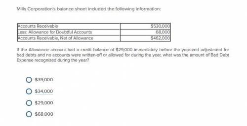 If the Allowance account had a credit balance of $29,500 immediately before the year-end adjustment