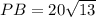 PB=20\sqrt{13}