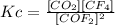 Kc=\frac{[CO_2][CF_4]}{[COF_2]^2}