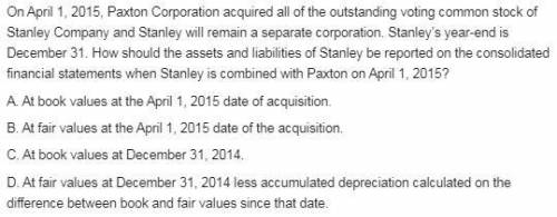How should the assets and liabilities of Stanley be reported on the consolidated financial statement