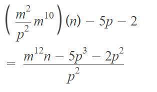Evaluate m2/p2 for M = 10, N = -5, and P = -2