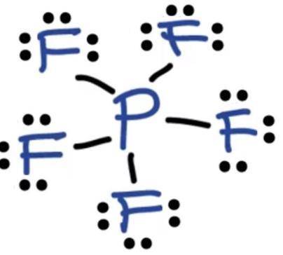 What is the Lewis dot structure for
PF5
