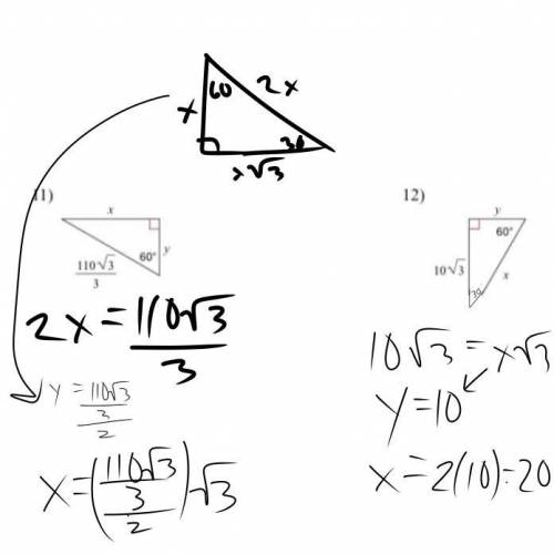*^^NEED WITHIN 30 MINUTES ILL GIVE YOU BRAINLIEST****

This is solving special right triangles (45,
