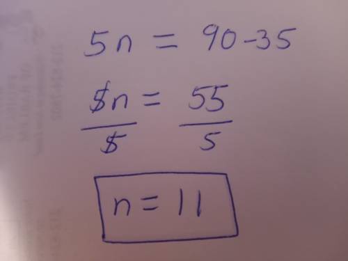 Solve for n ??
Number Only Please