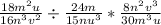 \frac{18m^2u}{16n^3v^2} \div \frac{24m}{15nu^3}*\frac{8n^2v^3}{30m^3u}