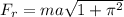 F_r = ma \sqrt{ 1 + \pi^2  }