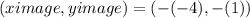 ( x image, y image) = (-(-4),-(1))