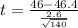 t = \frac{ 46  - 46.4 }{ \frac{ 2.6 }{\sqrt{140} } }