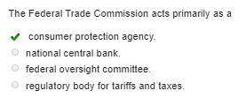 The federal trade commission acts primarily as a