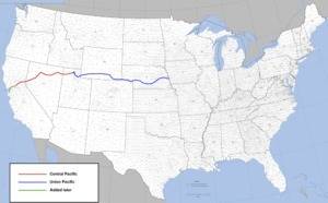 Trace the proposed east-west railroad routes.