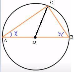 A, B, and C are points on the circumference of a circle, centre 0. AOB is a diameter of the circle.