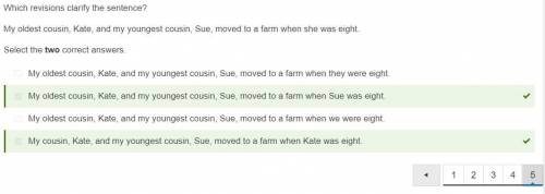 Which revisions clarify the sentence?

My oldest cousin, Kate, and my youngest cousin, Sue, moved to