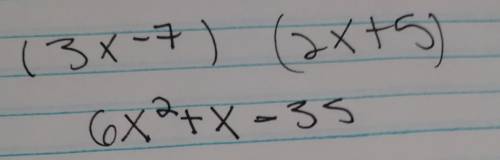 Solve rhe quadratic equations (3x-7)(2x+5)=0