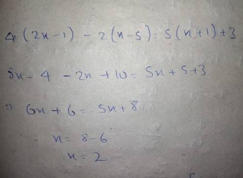 Find the solution to the following equations below and identify either one solution, no solution or