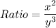 Ratio=\dfrac{x^2}{y^3}