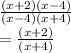 \frac{(x+2)(x-4)}{(x-4)(x+4)}\\=\frac{(x+2)}{(x+4)}