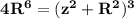 \mathbf{4R^6 = (z^2 +R^2)^3}