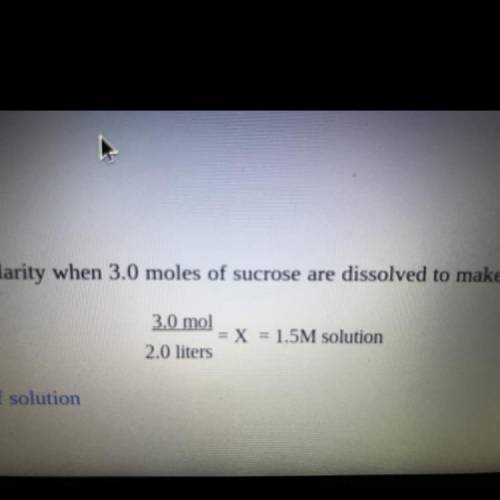 How many moles of ion are in 2L of a 3M solution?