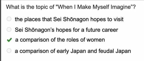 What is the topic of When I Make Myself Imagine?

the places that Sei Shonagon hopes to visit
Sei