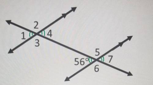 Tell which angles are congruent to the given angle measure.