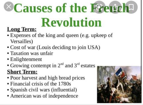 ASAP 
Please write,in your own words ,what were
the causes of the French Revolution?