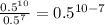 \frac{0.5^{10}}{0.5^7}=0.5^{10-7}