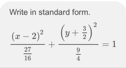Standard form for 4x^2+3y^2-16x+9y+16=0