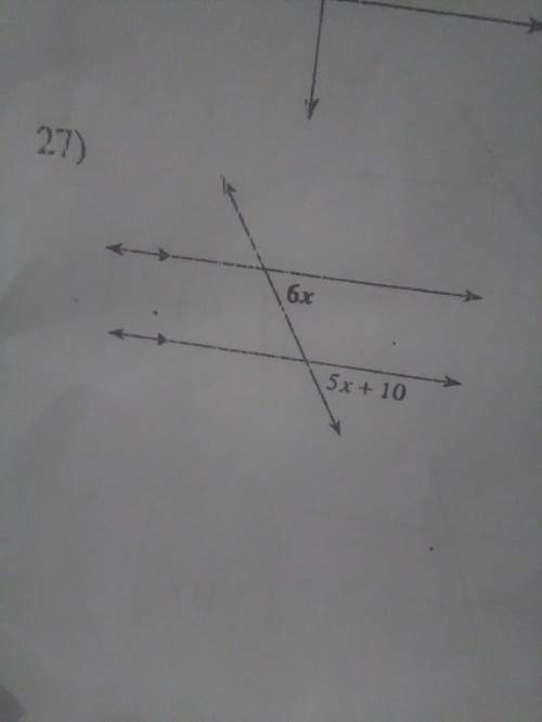 Find the measure of the angle indicated in bold, which is 6x